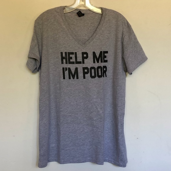 Help Me I'm Poor v neck - Picture 4 of 5